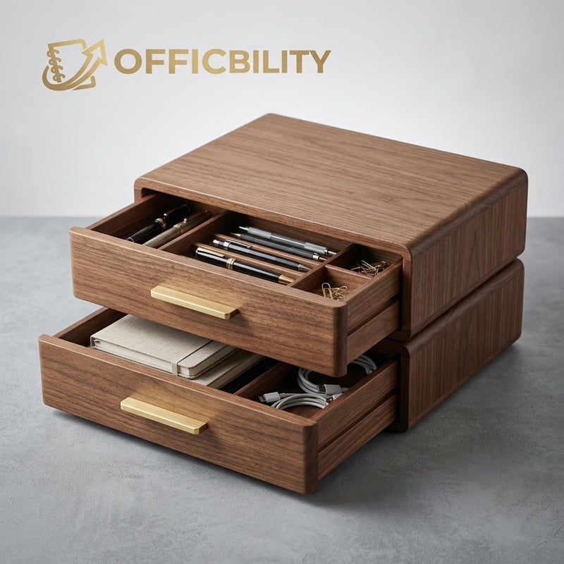 Officebility™ Wooden Drawer Desk Organizer